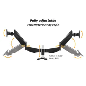 AVF Double Multi Position Monitor Desk Mount