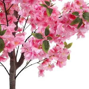 180cm H Realistic Artificial Plant Cherry Blossom Tree in Pot for Decoration Living Room