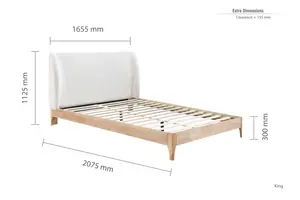 Birlea Halfden King Bed Frame In Mixed Material