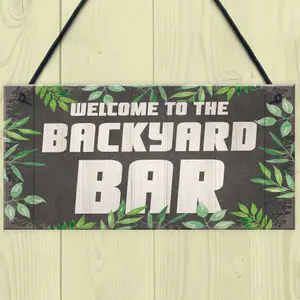 Red Ocean Novelty Backyard Bar Hanging Signs And Plaques Garden Decor Signs Hom Decor Accessories