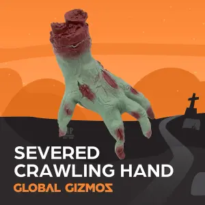 Global Gizmos Crawling Zombie Hand Halloween Decoration / Touch Activated Movements and Noises / Halloween Party