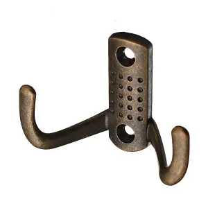 Coat Hat Hooks Twin Robe Door Dress Bathroom Towel Bag Wall Hanger Antique brass K23-B0