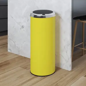 Inmotion 50L Yellow Stainless Steel Kitchen Waste Dust Bin