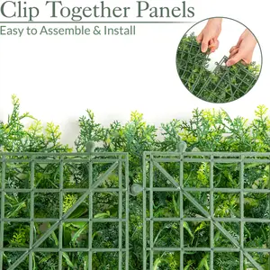 Artificial Foliage Living Wall Panels Fence Covering Indoor Outdoor (Set of 4 1m x 1m)