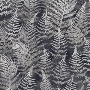 Clarissa Hulse Woodland Fern Charcoal Smooth Wallpaper