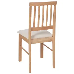 Set of 2 Dining Chairs ORONO Rubberwood Light Wood