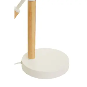 Interiors by Premier Matte White Table Lamp, Easy to Assemble Bedside Table Light, Eco-friendly Lamp for Table Living Room