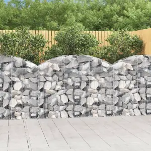 Berkfield Arched Gabion Basket 150x30x100/120 cm Galvanised Iron