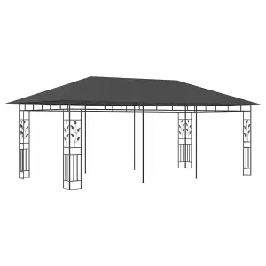 Berkfield Gazebo with Mosquito Net 6x3x2.73 m Anthracite