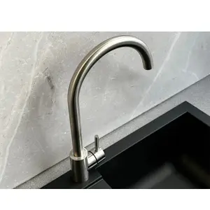 Reginox Taravo BN Single Lever Swan Neck Brushed Nickel Kitchen Mixer Tap