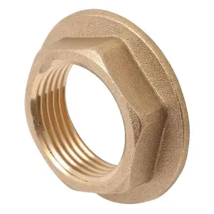 Brass 3/4" BSP Back Nut Wide Flanged Threaded Backnut