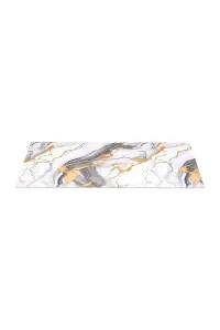 10 Pcs/Pack Marble Finish Wall Panels - Peel and Stick Waterproof Stickers for Living Rooms & Bathrooms