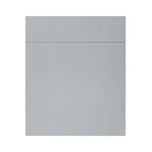 GoodHome Alisma High gloss grey Slab Door & drawer 600mm