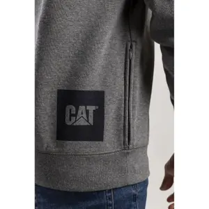 Caterpillar Icon Stripe Crew Neck Sweatshirt Jumper Grey - XXL