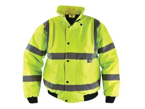 Scan Hi-Vis Bomber Jacket - Bright Yellow XXXL for Maximum Safety and Style