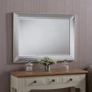 Yearn Triple Bevelled rectangular Mirror 102x74cm