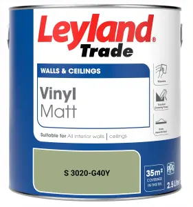 Leyland Trade Vinyl Matt Walls & Ceilings Emulsion Paint (S 3020-G40Y) 2.5L