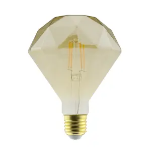 Diall E27 5.5W 470lm 300° Amber Diamond Warm white LED filament Light bulb