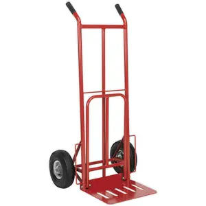 250kg Heavy Duty Folding Sack Truck with Pneumatic Tyres and Extra Deep Shelf