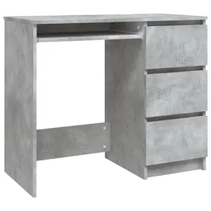 Berkfield Desk Concrete Grey 90x45x76 cm Engineered Wood