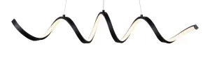 Spiral Matt Black LED Pendant ceiling light, (Dia)165mm