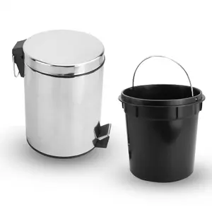 5 Litre Stainless Steel Pedal Bin - M&W