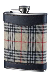 Maison by Premier Cream Tartan Hip Flask