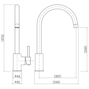 Luxury Single Lever Kitchen Sink Mixer