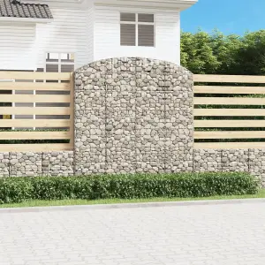 Berkfield Arched Gabion Basket 200x30x200/220 cm Galvanised Iron