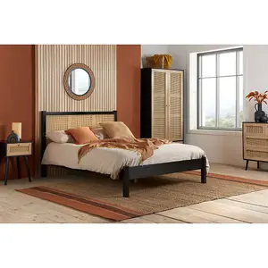 Birlea Croxley King Rattan Bed Black