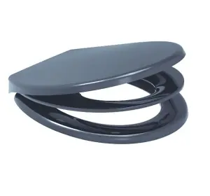 RTS Anthracite Family Toilet Seat Top Fix Slow Close Quick Release