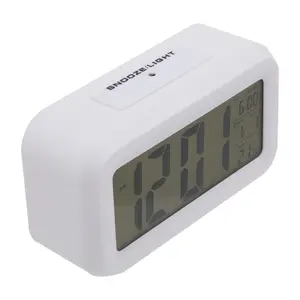 Digital Electric Alarm Tabletop Clock White