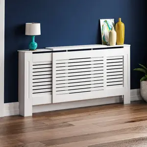 Vida Designs Milton Adjustable White MDF Radiator Cover