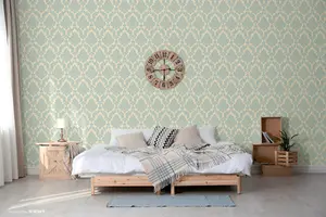 SK Filson Teal Sahara Damask Wallpaper