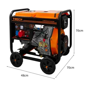 T-Mech 5kVA Portable Diesel Generator Open Frame