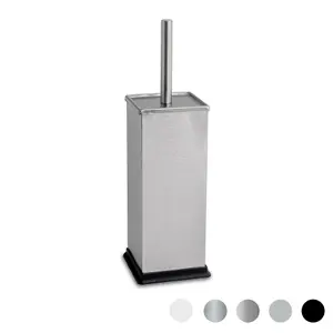 Harbour Housewares - Square Toilet Brush - Brushed Metal