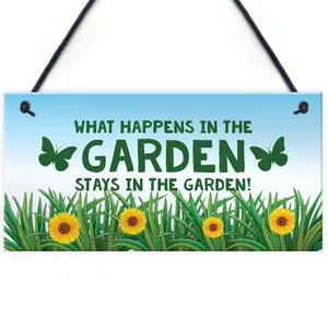 Funny Garden Signs And Plaques Hanging Summerhouse Sign Home Decor Family Gift