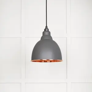 Hammered Copper Brindley Pendant in Bluff