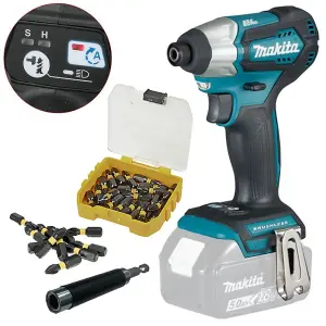 Makita DTD155Z 18v Cordless Brushless Impact Driver + A-Mode + 25PC Bit Set