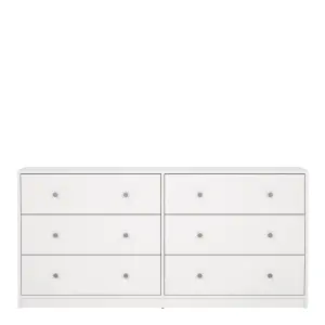 6 Drawer Chest (3+3) in White May