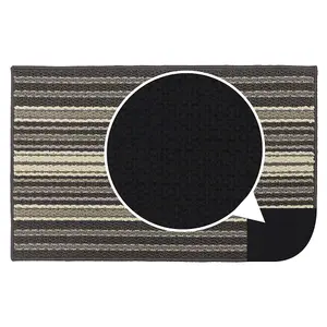 JVL Hubble Machine Washable Latex Backed Doormat, 50x80cm, Dusk