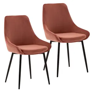 Rocio Upholstered Dining Chair (Set of 2) Pink