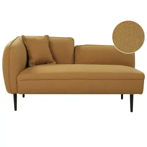 Left Hand Boucle Chaise Lounge Mustard CHEVANNES