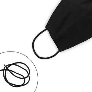 2.5mm Wide Soft Elastic Band, Thin Round Cord, Stretchy Elastic String, Black - 25 metres