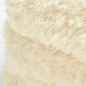 Sienna Fluffy Fleece Throw - Cream