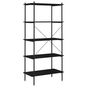 Berkfield 5-Tier Shelving Unit Black 80x40x163 cm