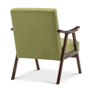 Fabric Cotton Lime Green Selma Accent Chair