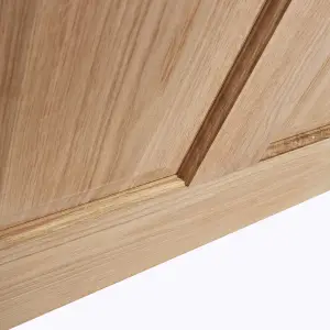 4 panel 2 Lite Clear Glazed Oak veneer Internal Door, (H)1981mm (W)686mm (T)35mm