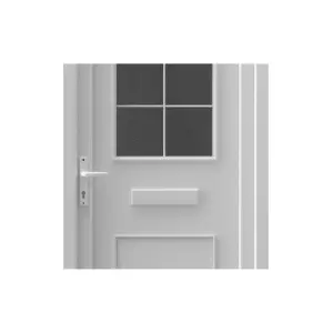 Fortia Mindil Clear Glazed White RH External Front Door set, (H)2085mm (W)840mm