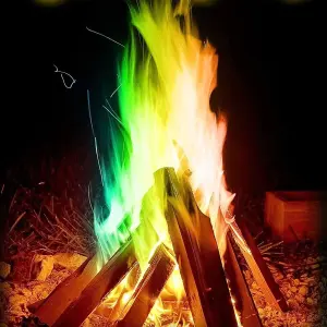 Rainbow Fire Colour Changing Flames for Bonfires or Log Burners